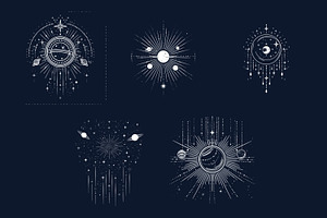 Constellations Stars Moon Space PNG