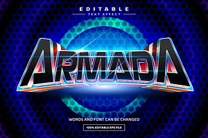 Armada 3D Editable Text Effect