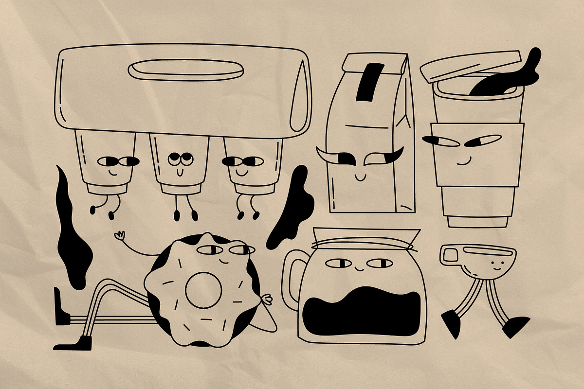 Coffee Break | Graphic collection, an Illustration by katieromanoff_art (Photo 8 of 9)