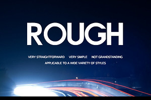 Rough-Rough strokes of the font