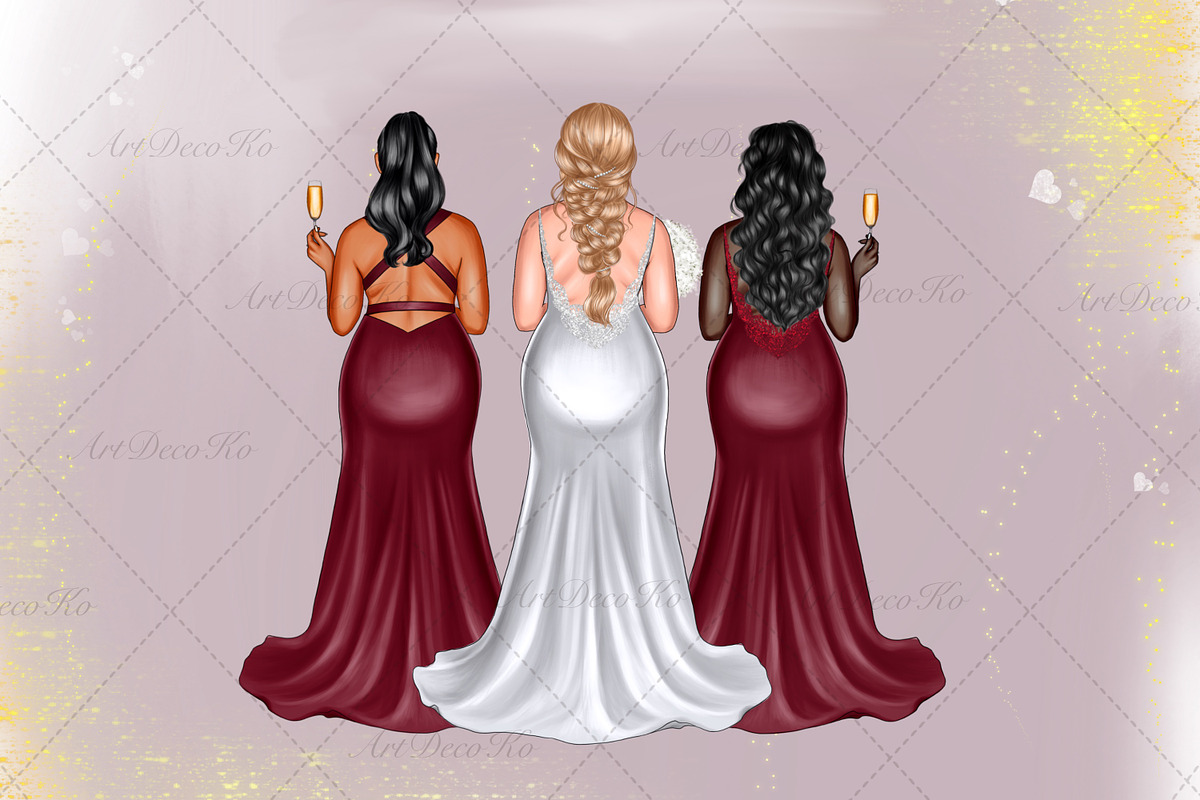 Fashion girl plus size, bridesmaids, a Person Illustration by DekoArt (Photo 5 of 5)