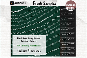 61 Home Embroidery Stitch Brushes