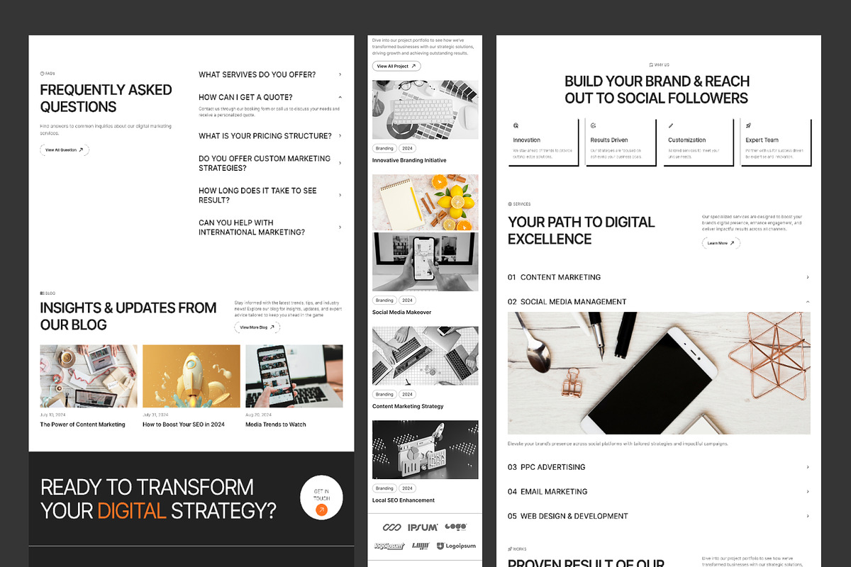 VisiBel - Digital Marketing Website, an UI Kit Template by peterdraw (Photo 6 of 7)