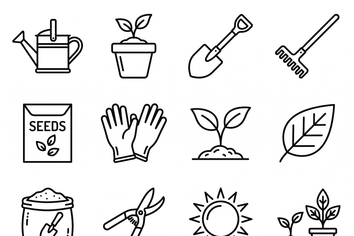Bundles vector Gardening Plant Icon, an Outline Icon by adenpinkstore (Photo 1 of 10)