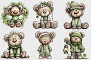 St Patrick’s Day Teddy Bear Clipart, an Illustration by DreamCafeArt (Thumbnail 6 of 6)