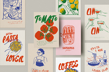 Food Print Poster Collection, an Object Graphic by DesignThatMatters