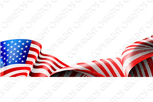 American Flag Fourth July Patriotic, an Illustration by Christos Georghiou