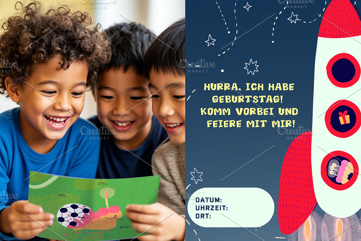 Boys Birthday Invitation & Cards Kit, a Decorative Illustration by Schumacher Shop (Photo 2 of 20)