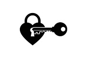 Heart Lock and Key Silhouette Icons, an Illustration by Designer_Momina (Thumbnail 40 of 51)