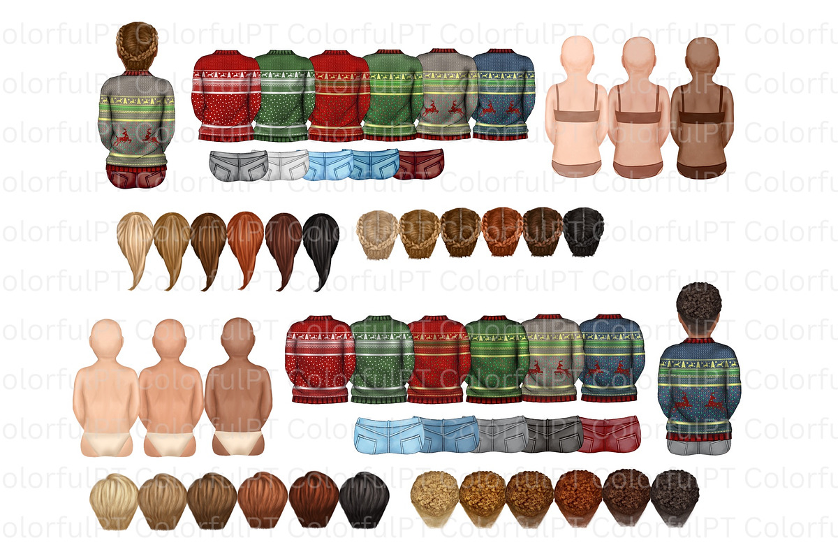 Christmas family clipart, a Person Illustration by ColorfulPT (Photo 2 of 6)