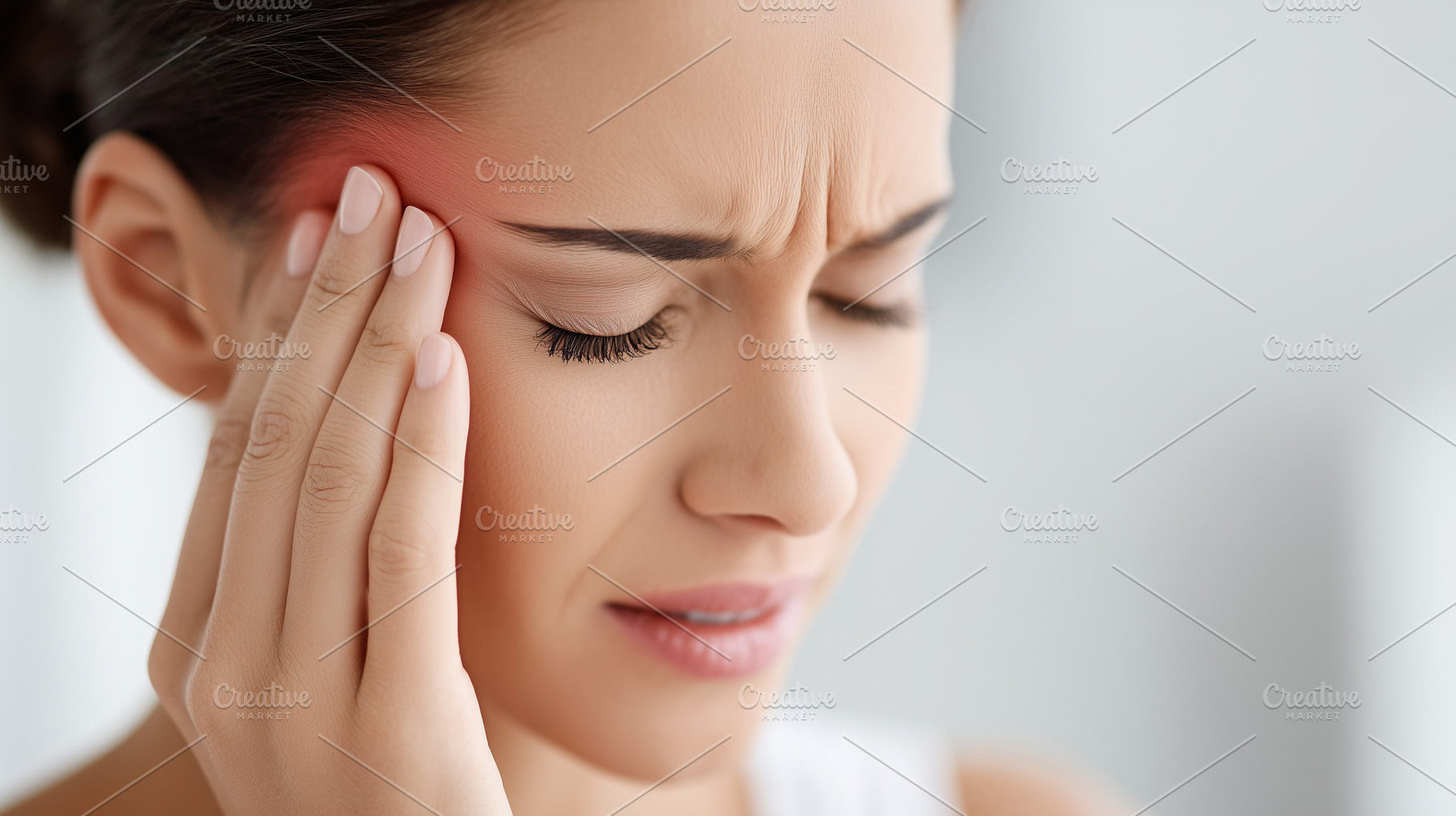 Young woman suffering from headache, a Health & Medical Photo by MistyDay