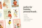 Retro Feminine Instagram Template, a Templates & Theme by Pawprints Canvas Co. (Thumbnail 3 of 8)
