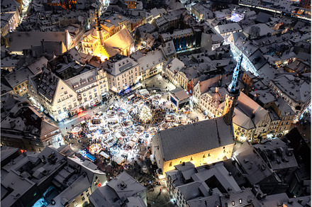 Aerial night View of Tallinn with, an Architecture Photo by Nature and travel