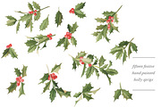 Watercolor Holly, an Illustration by Instinct Design Co (Thumbnail 2 of 2)