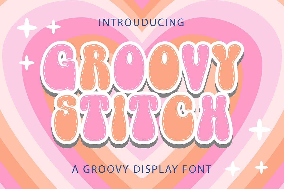 Groovy Stitch - Groovy Font, a Handwritten Font by Densu Creative (Photo 1 of 6)