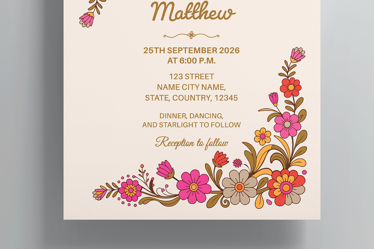Wedding Reception Invitation, an Invitation Template by MightyDesign (Photo 3 of 8)