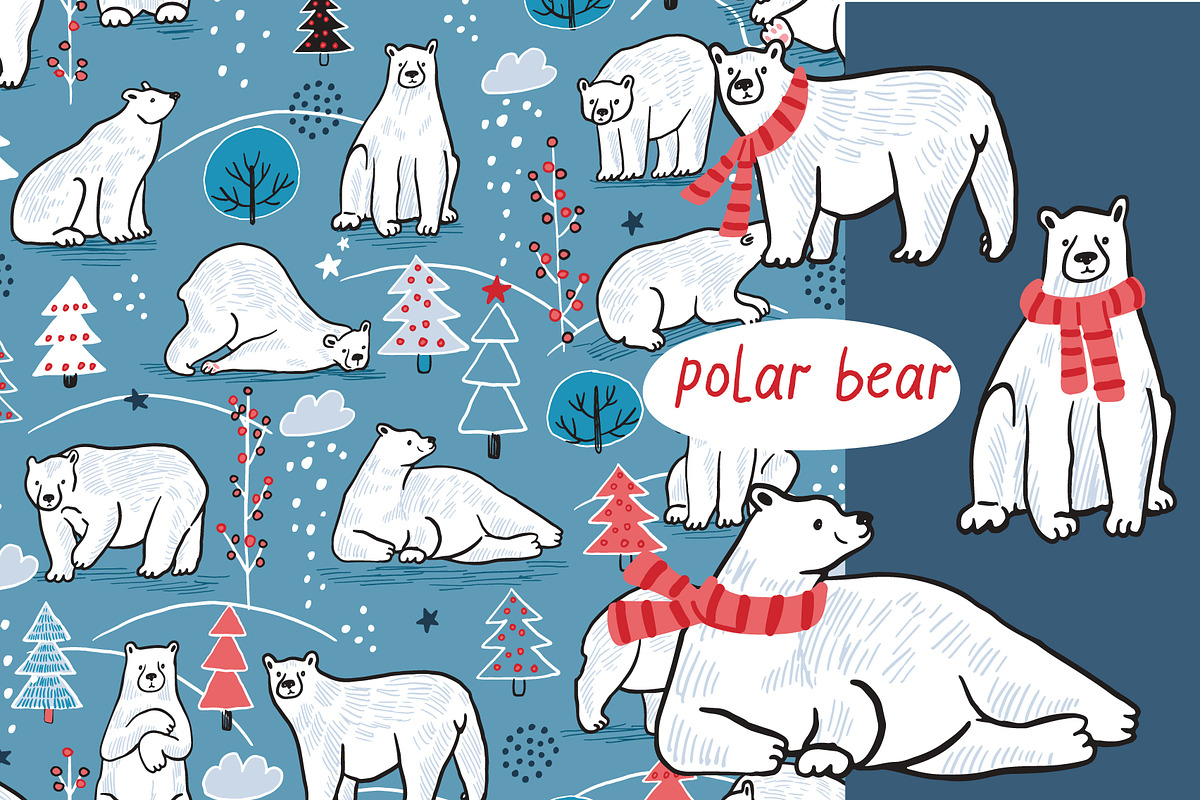 Polar bear, a Pattern Graphic by GooseFrol (Photo 1 of 8)