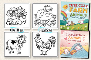 Cute Cozy Farm Animals Coloring Book, an Arts & Entertainment Photo by Wow Magic