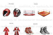 Boxing Clipart, Black Boxer, Fitness, a Person Illustration by BrushstrokeArtGB (Thumbnail 6 of 9)