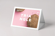 Triangle A5 Brochure Stand Mock-up, an Advertising Mockup by zippypixelstudio (Thumbnail 6 of 10)