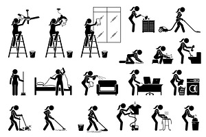 Woman Cleaning Tidy Housekeeping