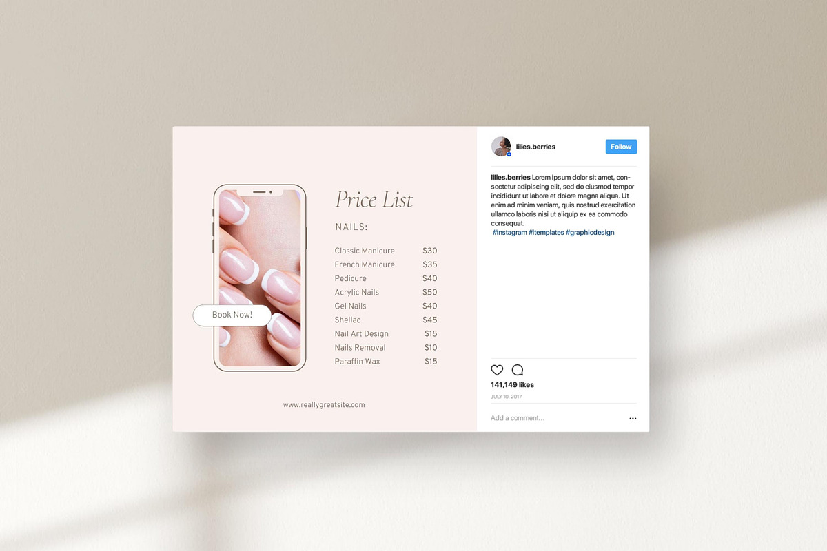 Nail Tech Instagram templates, a Social Media Template by LiliesandBerries (Photo 18 of 21)