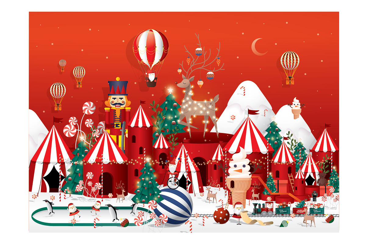 winter wonderland vector, an Illustration by lyeyee