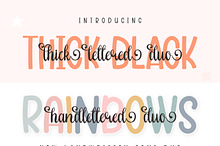 Thick lettered duo