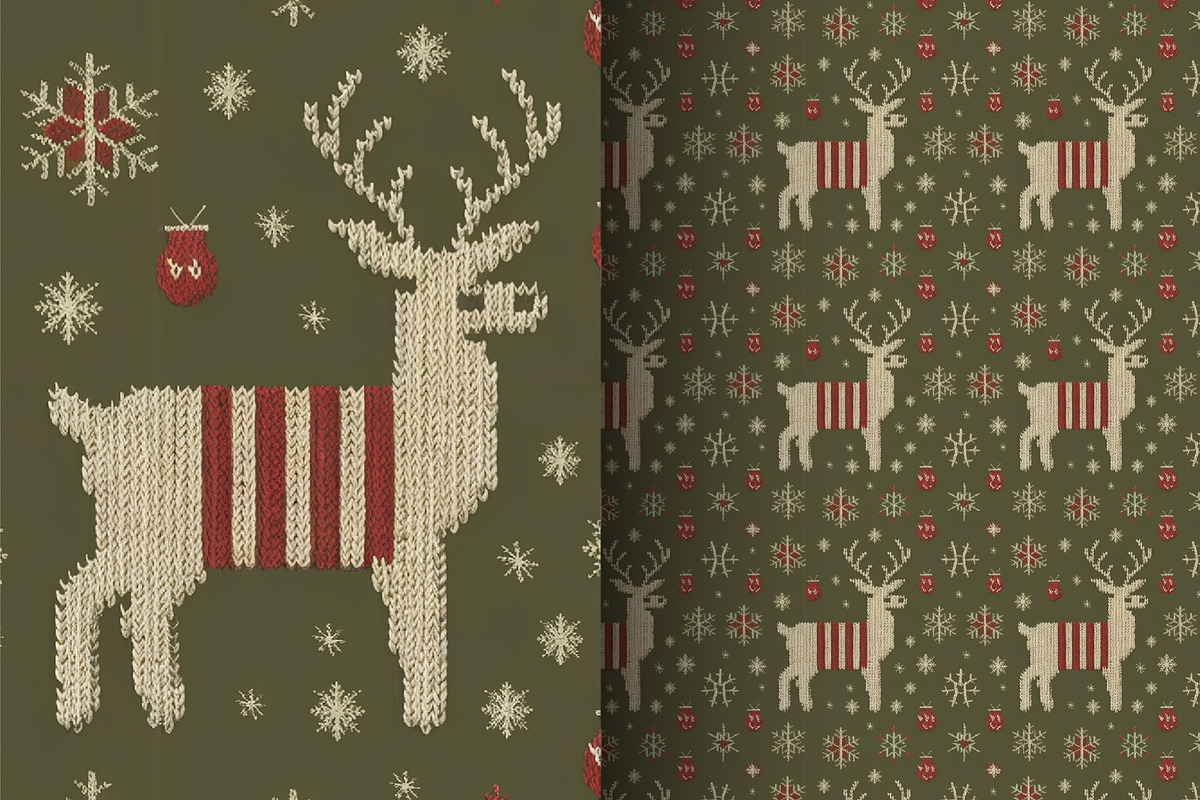 Christmas Ugly Seamless Pattern, a Pattern Graphic by DIYnArtShop (Photo 7 of 11)