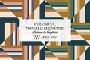 Colorful Triangle Geometric Pattern, a Pattern Graphic by StudioGlouna (Thumbnail 1 of 9)