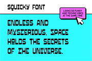 SQUICKY - Retro & Funky Display Font, a Sans Serif Font by Cruizy & Co (Thumbnail 2 of 8)