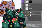 back and front short pant PSD Mockup, a Bottom Mockup by NH graphic (Thumbnail 4 of 4)