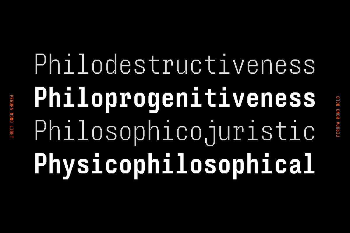 Perupa Mono | Polygonal Monospace, a Sans Serif Font by Wahyu & Sani Co. (Photo 13 of 14)