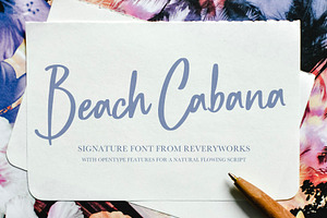 Beach Cabana Signature Font, a Font by ReveryWorks