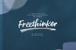 Freethinker Irregular Brush Script