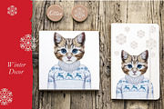 Kitten / Wintertime, an Animal Illustration by Victoria_Novak (Thumbnail 2 of 3)