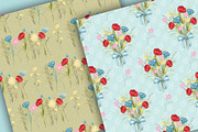 Wild flowers digital paper pack, a Pattern Graphic by designloverstudio (Thumbnail 7 of 7)