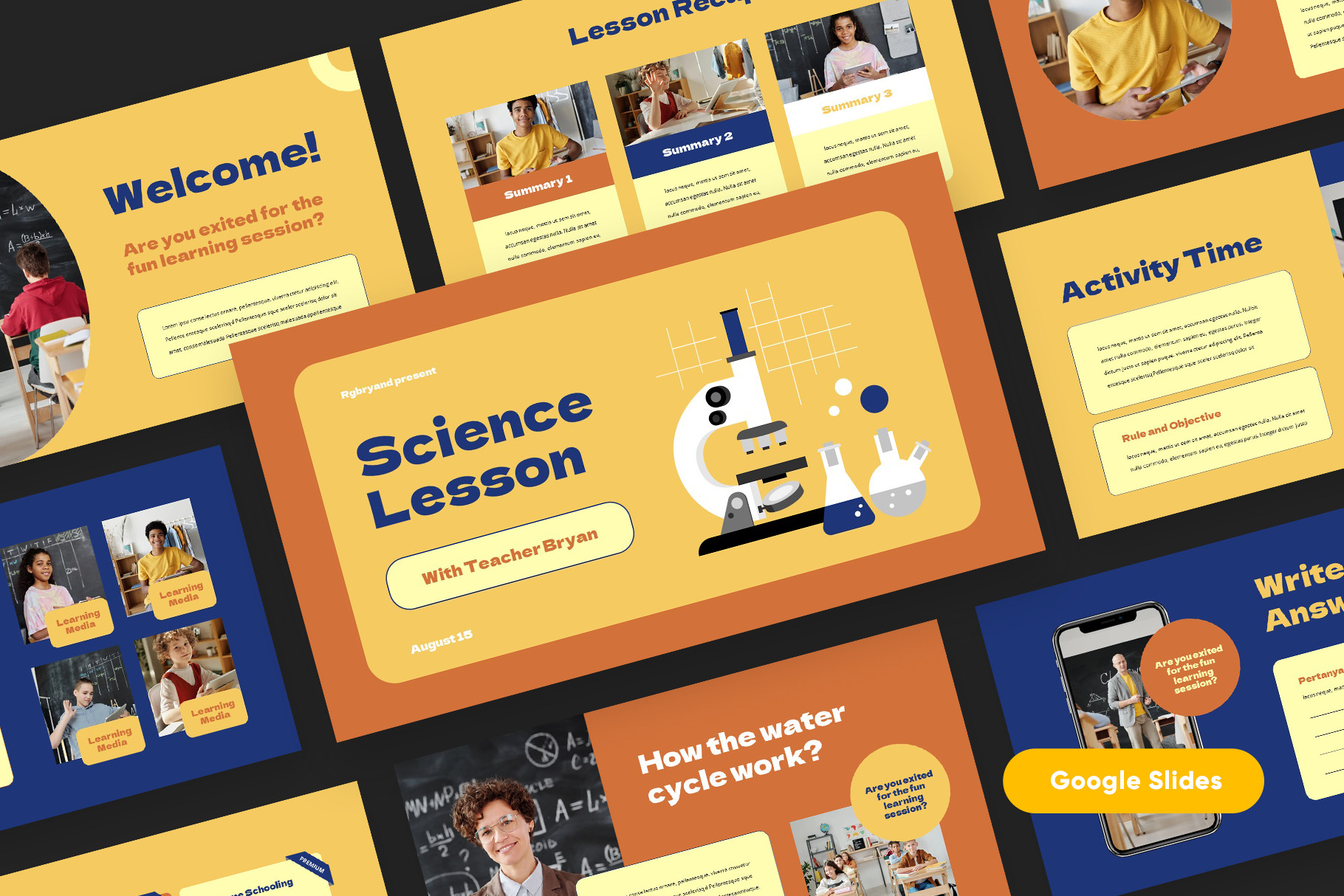 LESSON - Education Google Slide, a Presentation Template by rgbryand