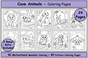 Cave Animals Coloring Book, an Animal Illustration by Lamia Emad (Thumbnail 1 of 5)