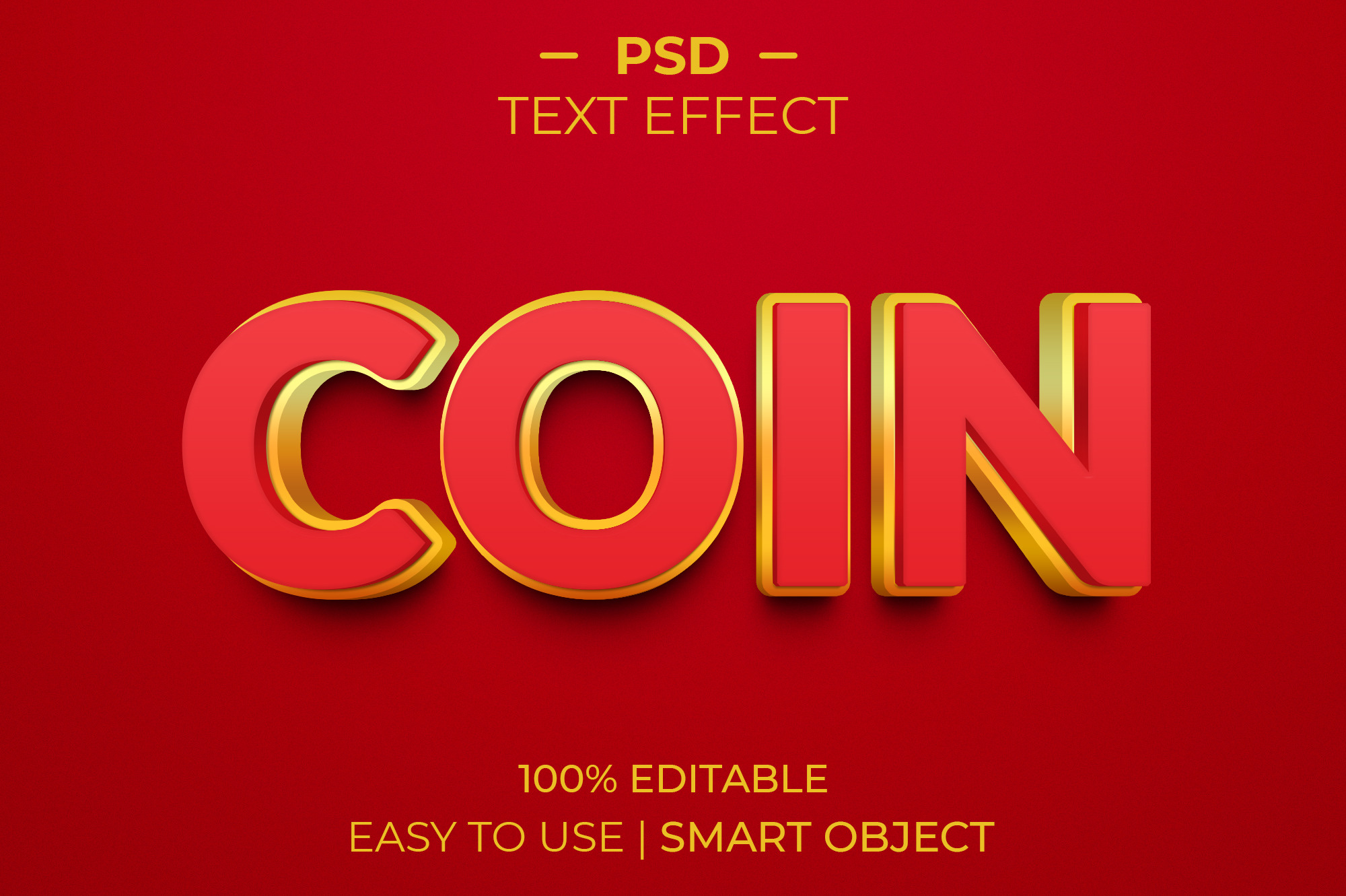 Coin Gold 3D Text Effect Style | Layer Styles ~ Creative Market