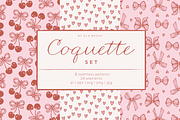 Coquette set | graphics & patterns, a Decorative Illustration by Ola_Mazur (Thumbnail 1 of 6)