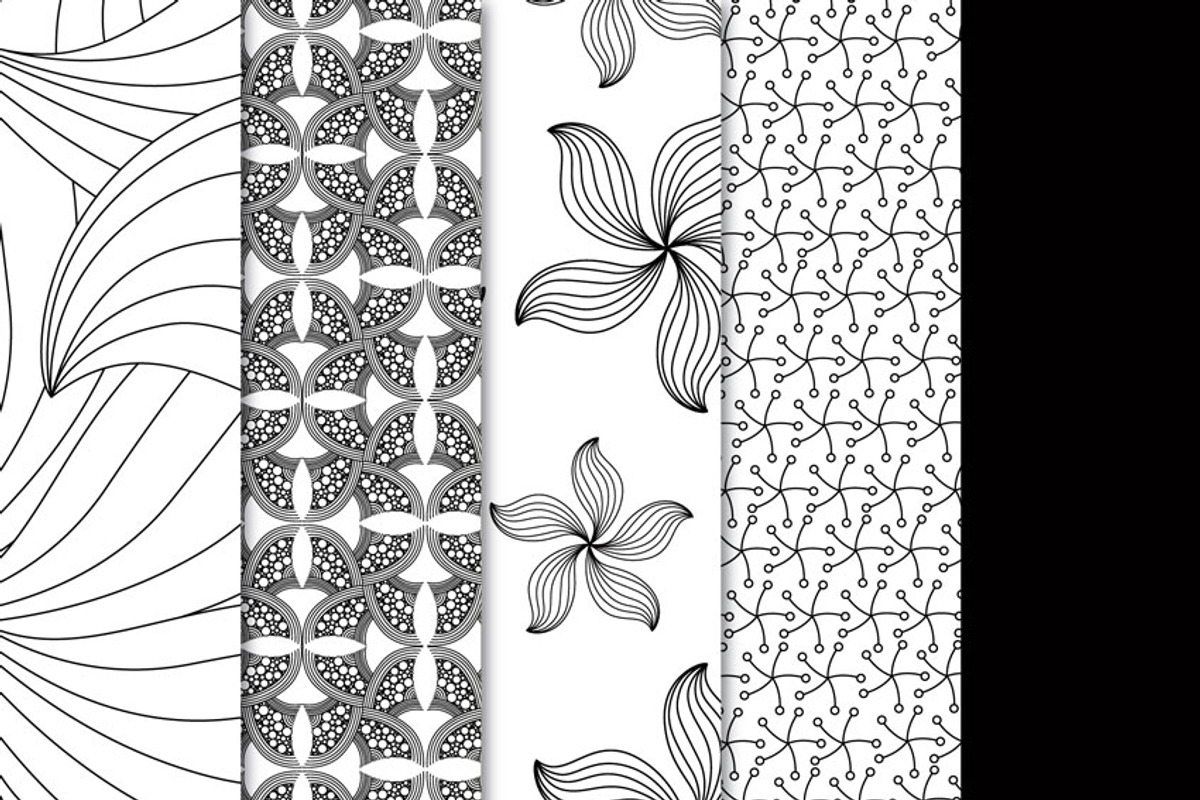 Digital Papers White & Black preview 3