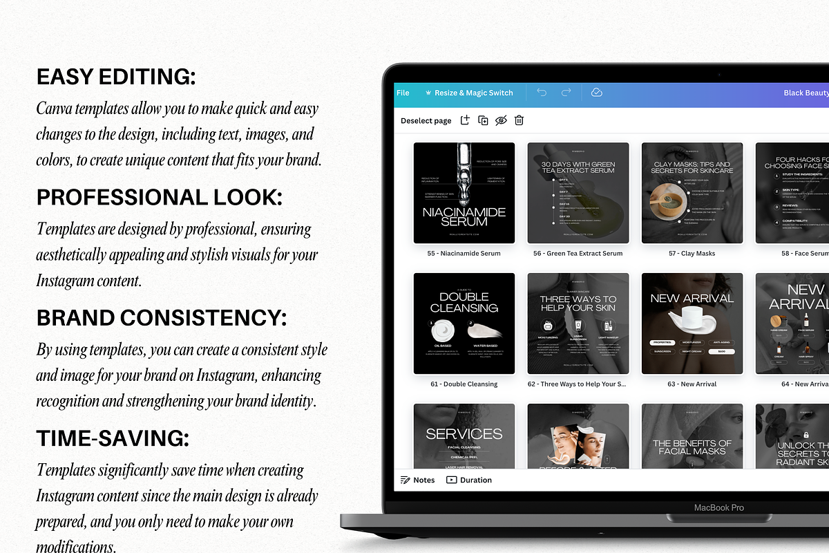 Skincare Instagram Coach Templates, a Social Media Template by Xenié Creative (Photo 3 of 9)