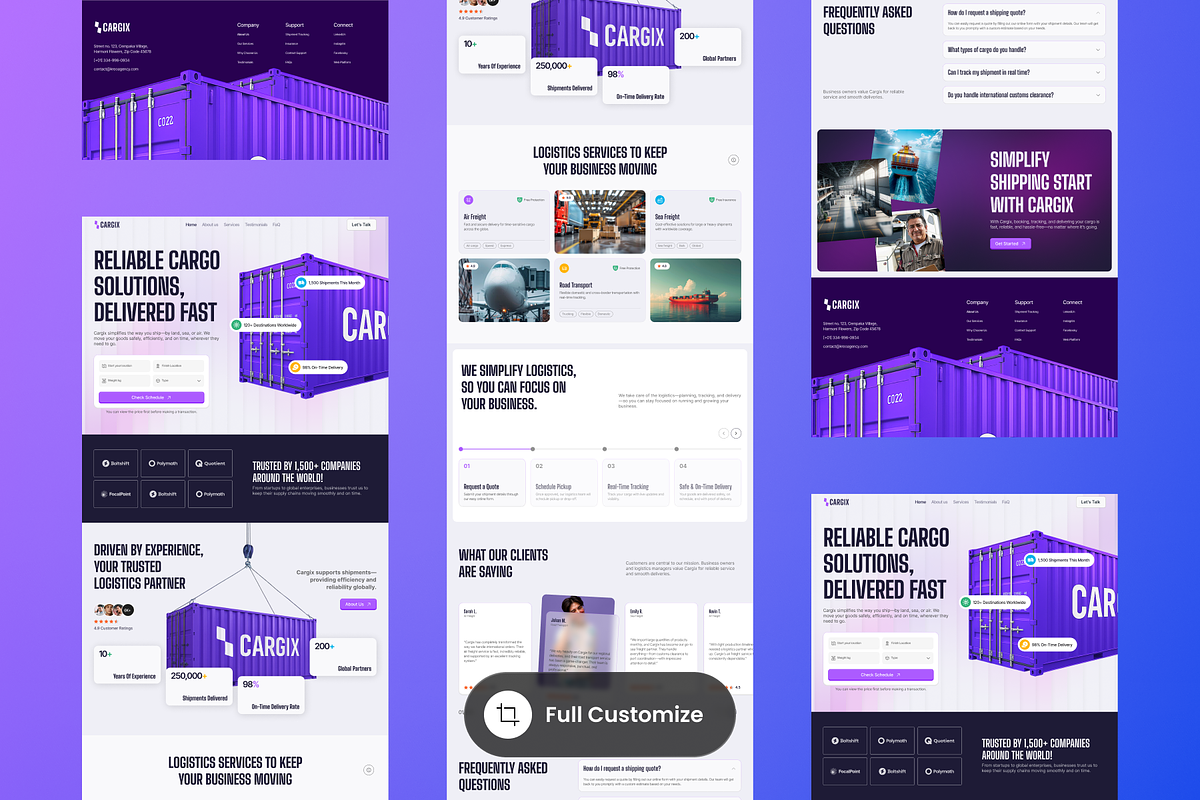 Cargix - Cargo Logistic Landing Page, a Websites & App Template by SLAB! Design (Photo 3 of 4)