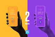 Unicolor & B/W Hands BUNDLE, an iPhone Mockup by Pierre Borodin (Thumbnail 3 of 9)