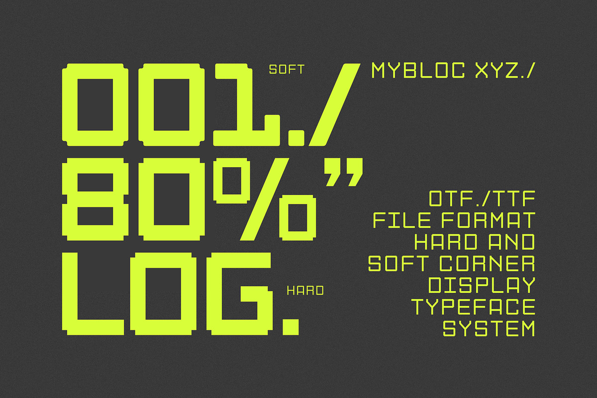 Mybloc Xyz, a Sans Serif Font by OWL KING (Photo 2 of 10)