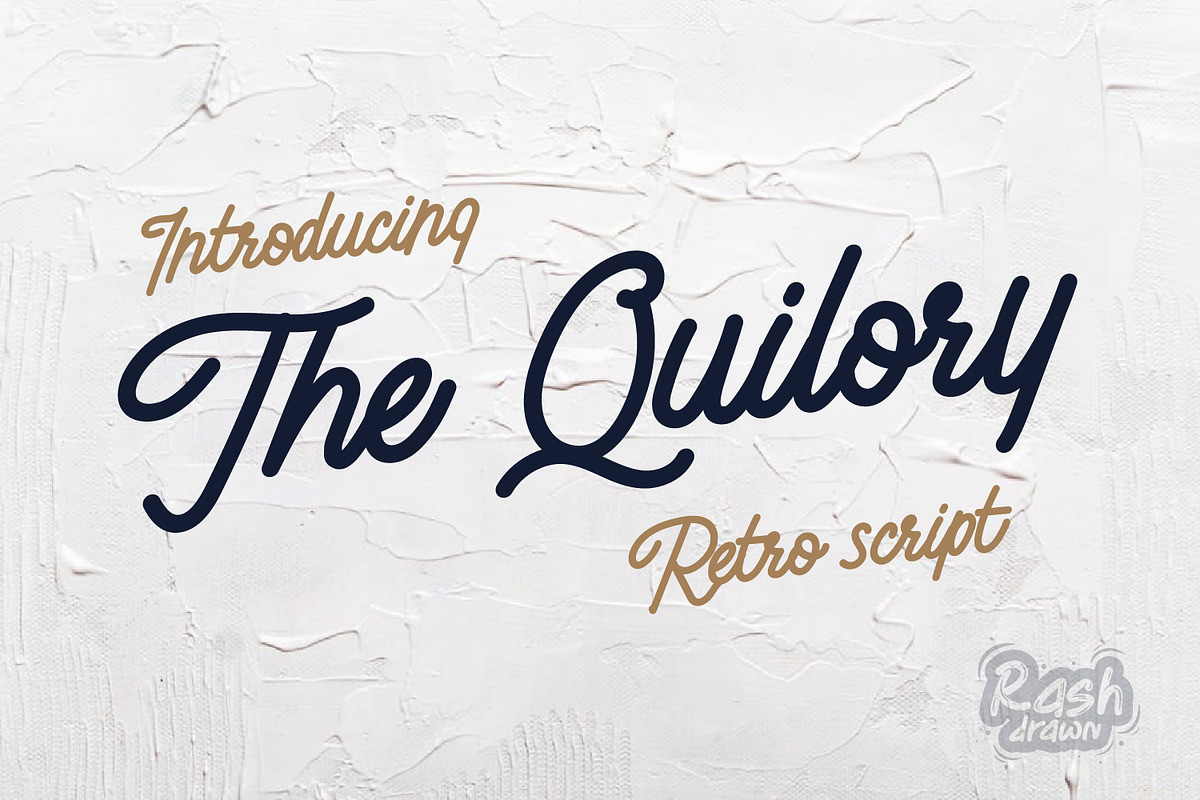 The Quilory, a Font by Rashdrawn (Photo 1 of 5)