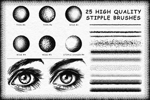 100 Fine Line Procreate Brushes