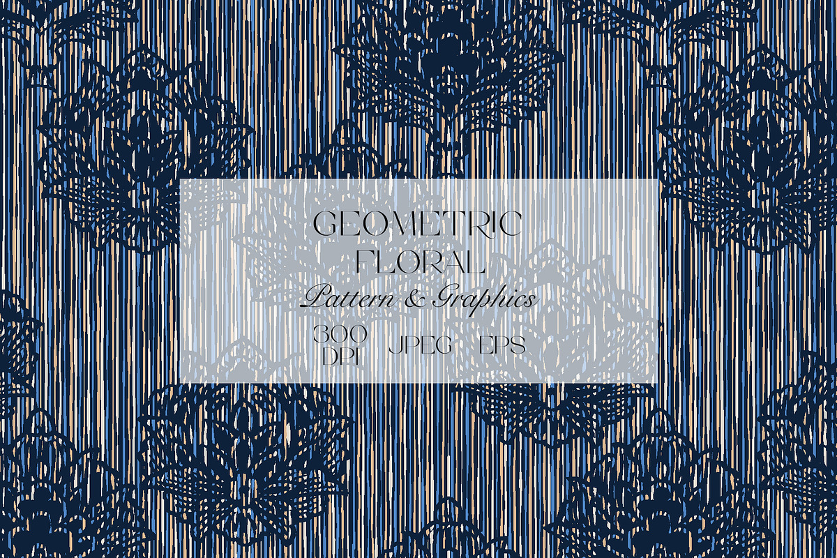 Geometric Floral Seamless Pattern, a Pattern Graphic by StudioGlouna (Photo 1 of 5)