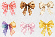 Watercolor Coquette Bow Clipart, a Seasonal Illustration by Rose Art (Thumbnail 2 of 5)